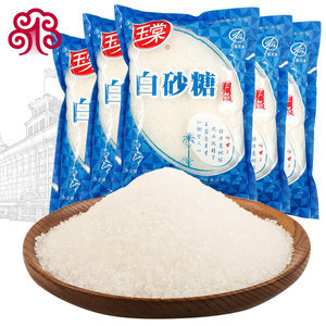 中華老字號玉棠優(yōu)級綿白糖450g*5袋裝烹飪菜肴調(diào)味料烘焙家用砂糖